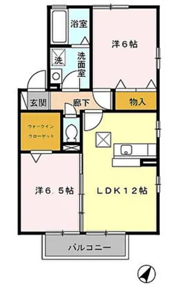 MKM II(2LDK/1階)の間取り写真