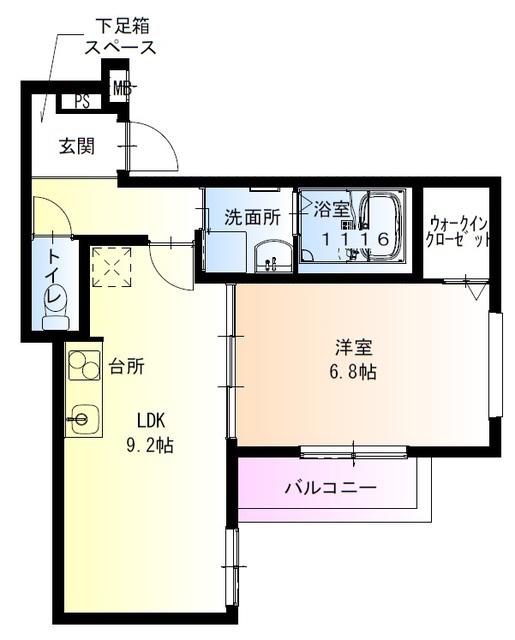 フジパレス柴島Ⅲ番館(1LDK/2階)の間取り写真