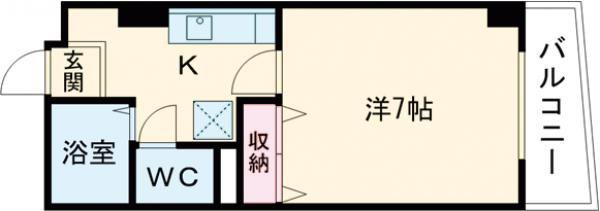 AZURTORII(1K/5階)の間取り写真