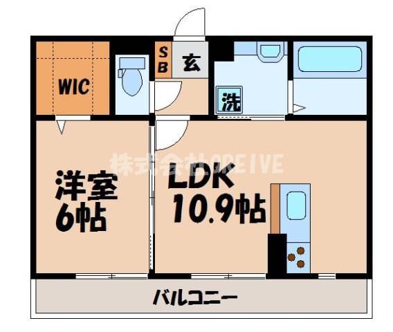 ローズパル(1LDK/3階)の間取り写真