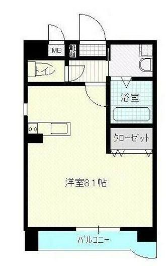 なかよしマンション塩上(ワンルーム/7階)の間取り写真