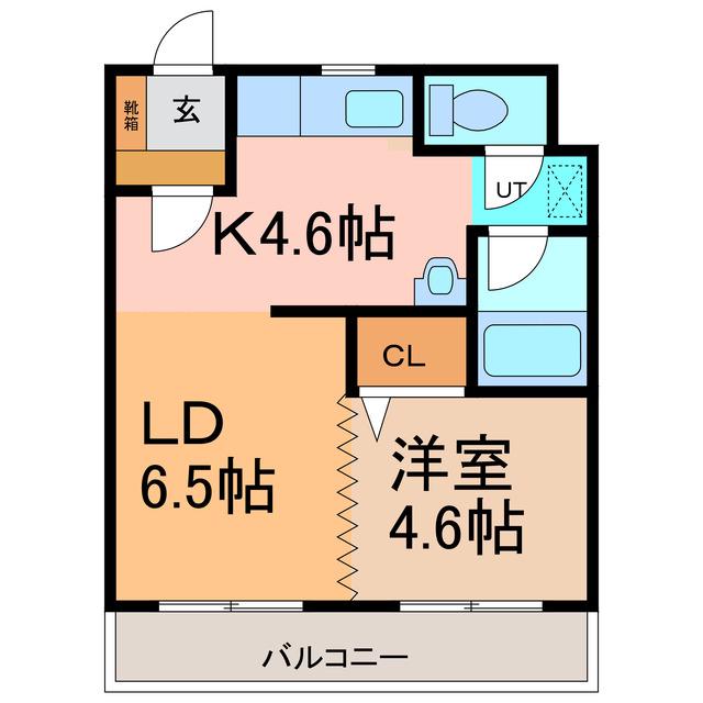 T-フラット204(1LDK/3階)の間取り写真