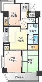 シティーコーポ鯛取(3DK/3階)の間取り写真