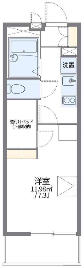 レオパレス見付山(1K/1階)の間取り写真