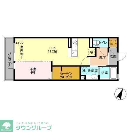 グランテージ 住居(1LDK/2階)の間取り写真