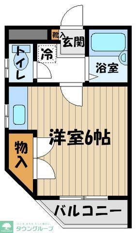 メゾン・アネシス(ワンルーム/2階)の間取り写真