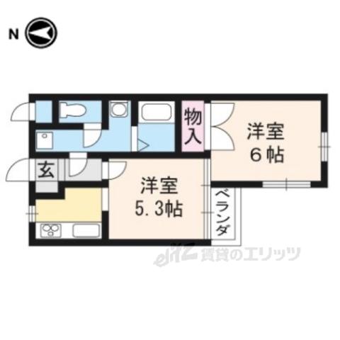 グレース菱屋(1DK/3階)の間取り写真