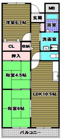 ベルヴィラージュ(3LDK/3階)の間取り写真