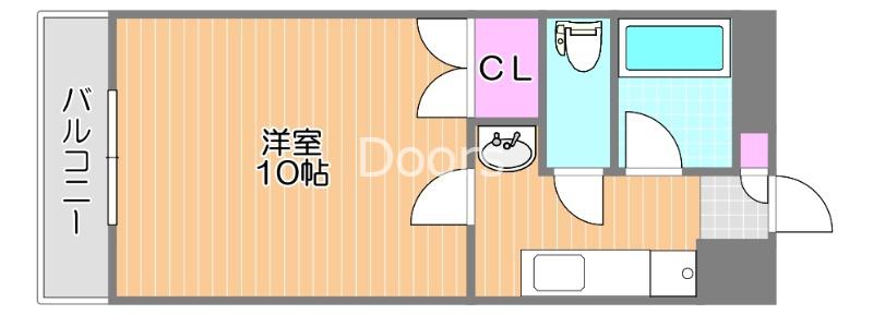 ミルキーウェイ(1K/3階)の間取り写真