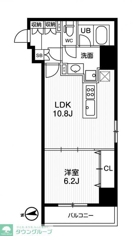 AR向島(1LDK/4階)の間取り写真