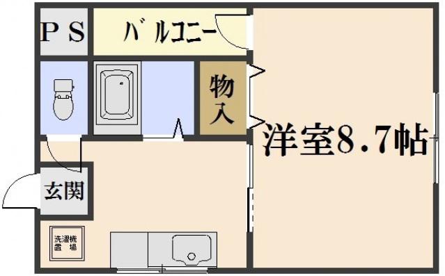 メゾン稲田(1K/3階)の間取り写真