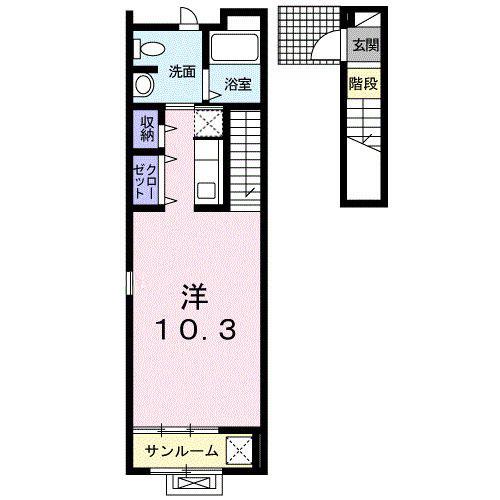 キャンディ パーク(ワンルーム/2階)の間取り写真