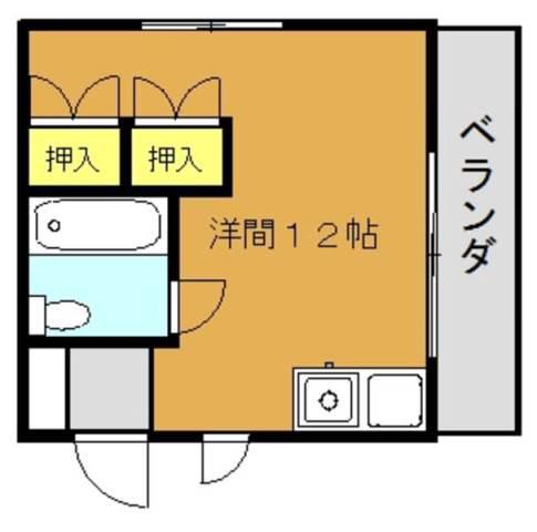メゾンROM(ワンルーム/2階)の間取り写真