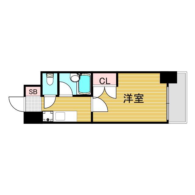 ローズコーポ新大阪9(1K/3階)の間取り写真
