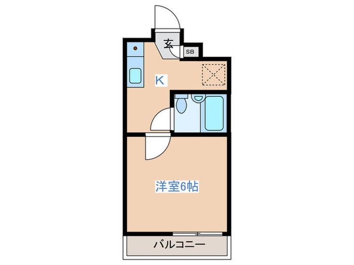 アセッツ世田谷(1K/2階)の間取り写真