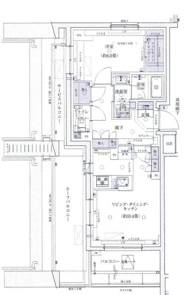 レジデンシャル池袋本町(1LDK/5階)の間取り写真