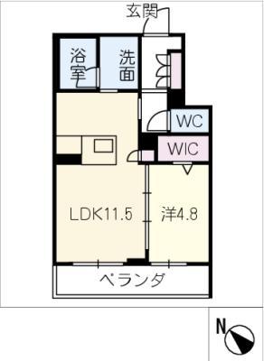 シャーメゾン クオソーレ(1LDK/3階)の間取り写真
