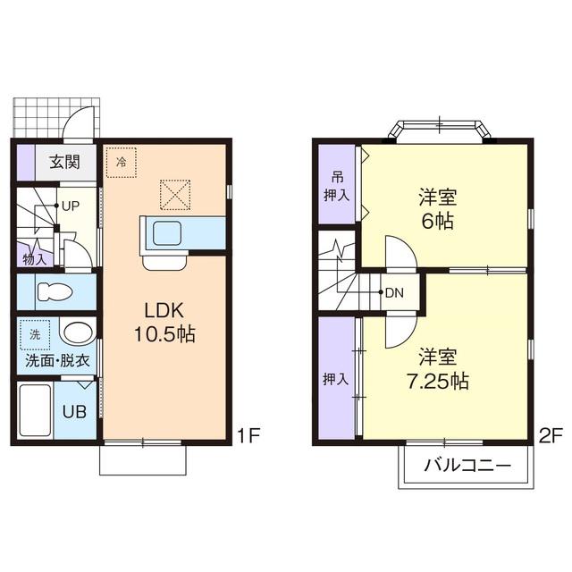 CASA FELICE A(2LDK/1階)の間取り写真