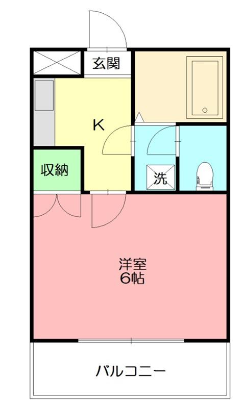 ガイア春日町(1K/2階)の間取り写真