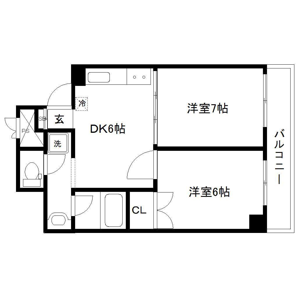 パストラル大和(2DK/2階)の間取り写真