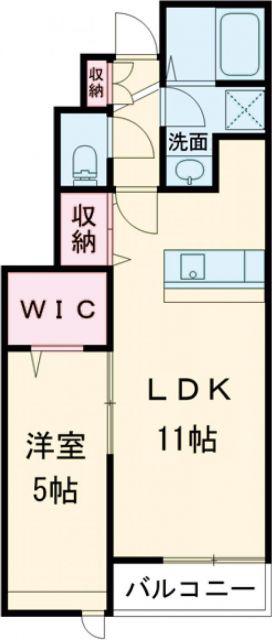 PREZIA栄田(1LDK/1階)の間取り写真