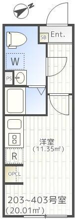 THE PARK EXIA 大崎(ワンルーム/3階)の間取り写真