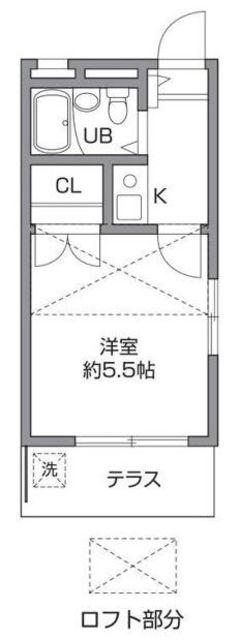 クレール田園調布(1K/1階)の間取り写真