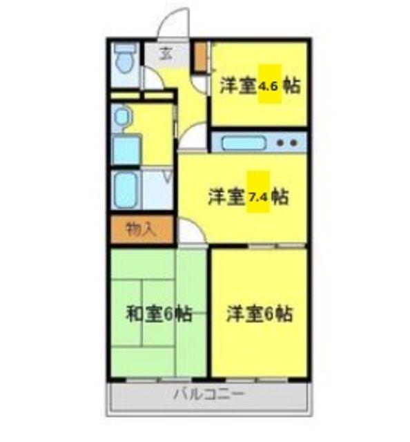 豊栄ビル(3DK/5階)の間取り写真