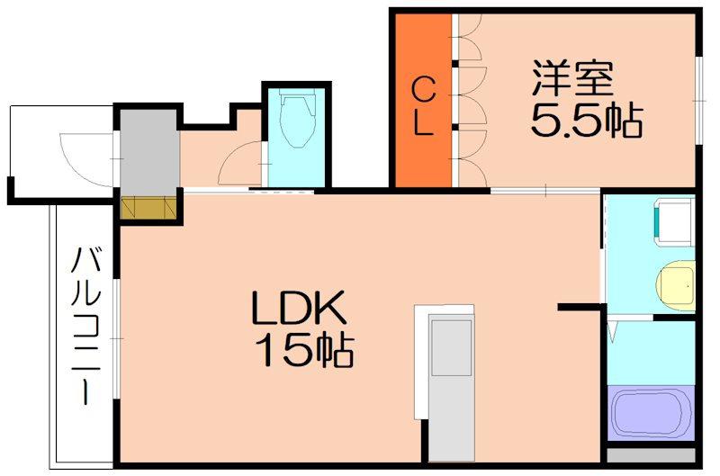 GRANDIR(2LDK/1階)の間取り写真