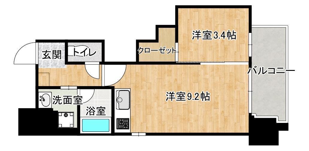 ステラ11(1LDK/2階)の間取り写真