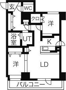 ピュア東彩館II(2LDK/6階)の間取り写真