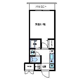 グリーンシンフォニー(1K/2階)の間取り写真