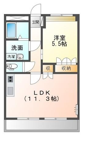 ウィスダムJ(1LDK/3階)の間取り写真