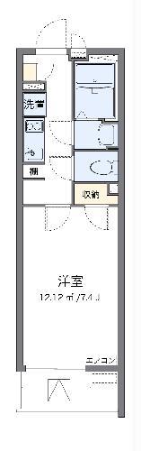 クレイノクーラルガル(1K/3階)の間取り写真
