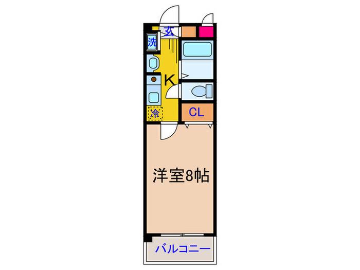 山本第3リバーサイドマンション(1K/2階)の間取り写真