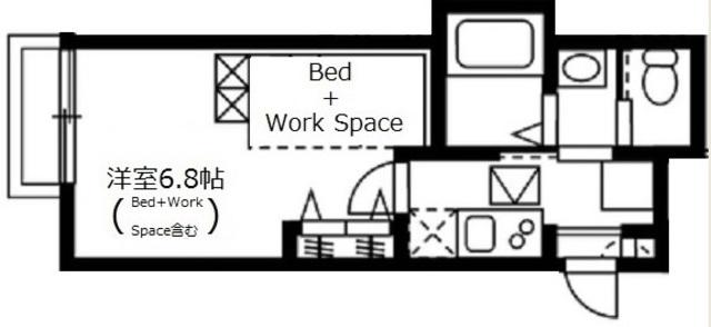 グランデポンテII(1K/1階)の間取り写真