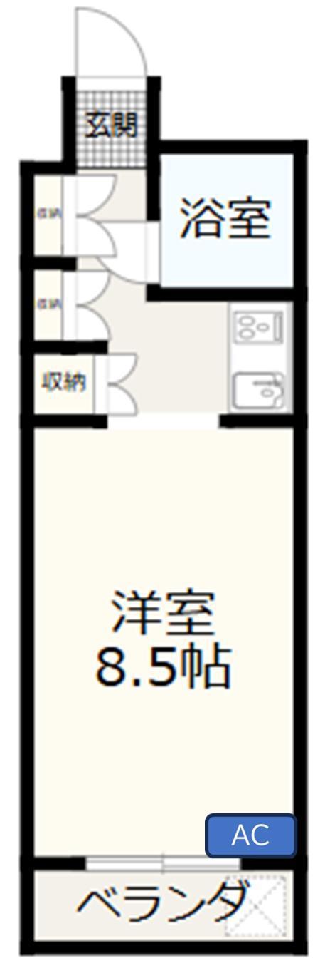 エイムハイツ(1K/3階)の間取り写真