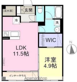 エルセラーン・プリマIII(1LDK/2階)の間取り写真