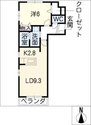 メゾン シャルマン(1LDK/3階)の間取り写真
