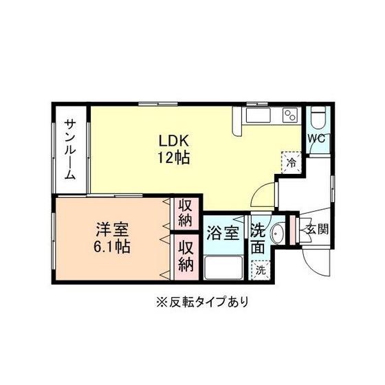 I LAND(1LDK/2階)の間取り写真