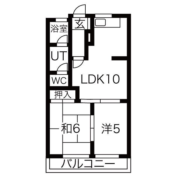エクセレントパーク(2LDK/3階)の間取り写真