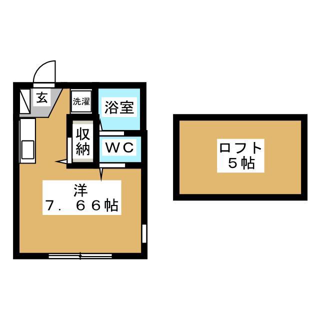 ドリームコート上星川(ワンルーム/2階)の間取り写真
