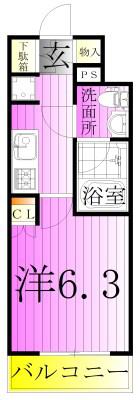 リヴシティ綾瀬ウエスト(1K/5階)の間取り写真