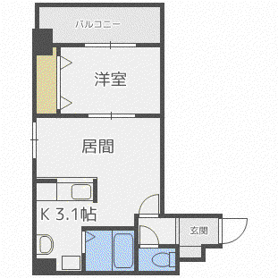 メディカルコート東札幌(1LDK/7階)の間取り写真
