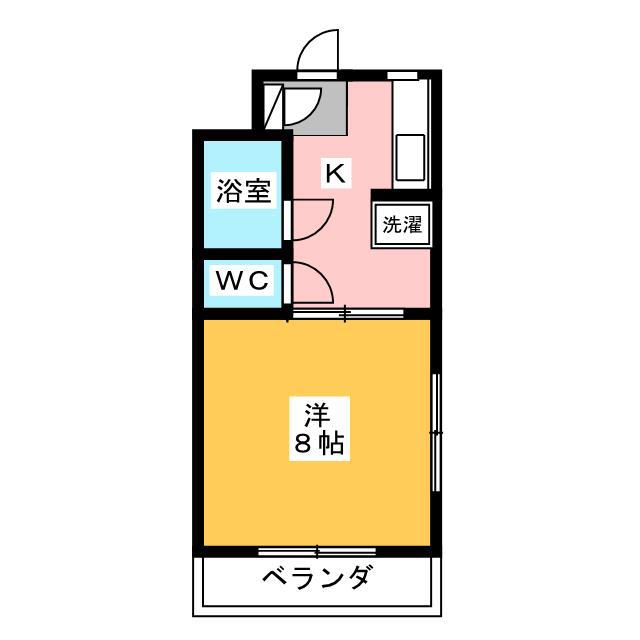 サンセール(1K/1階)の間取り写真