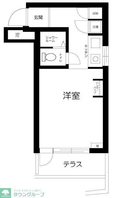 ラミアール都立大(ワンルーム/2階)の間取り写真