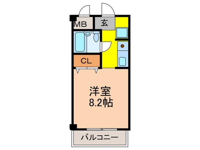 101ビルディング(ワンルーム/4階)の間取り写真