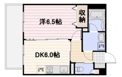 ミルキーウェイ2(1DK/9階)の間取り写真