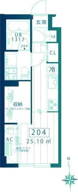 蔵創目白(ワンルーム/2階)の間取り写真