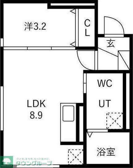 ゼルノヴァ(1LDK/1階)の間取り写真